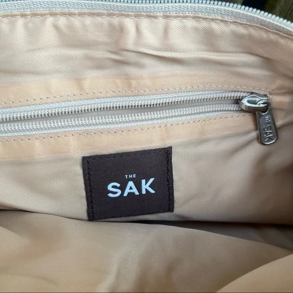 EUC The Sak knot crochet zip top purse shoulder bag - two tone two color - Picture 8 of 12